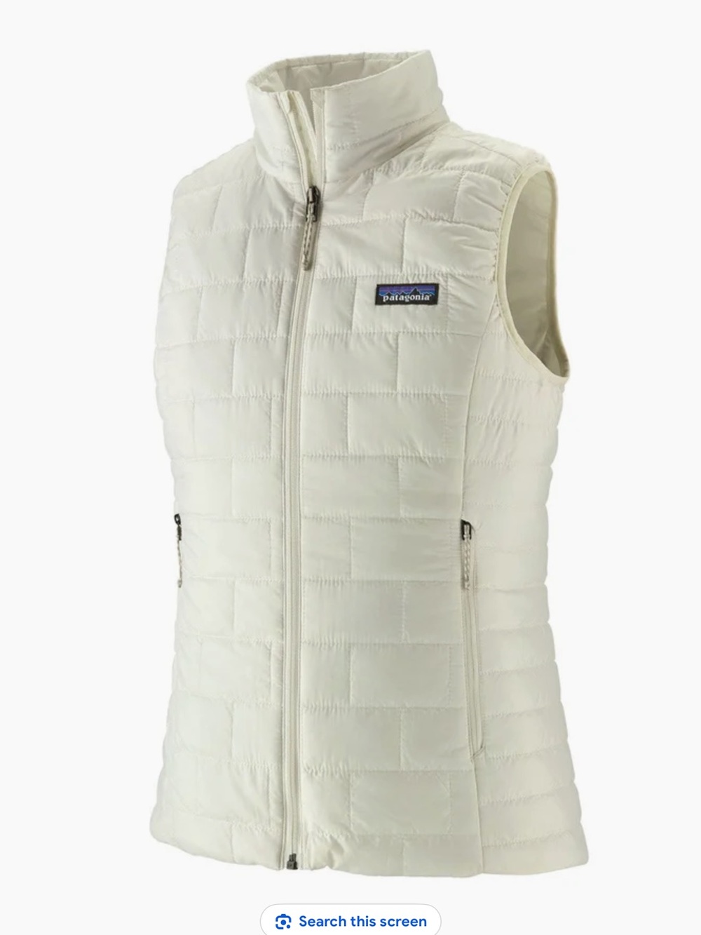 Patagonia Women's Nano Puff Lightweight Quilted Vest cream medium Gorpcore EUC - Picture 3 of 14